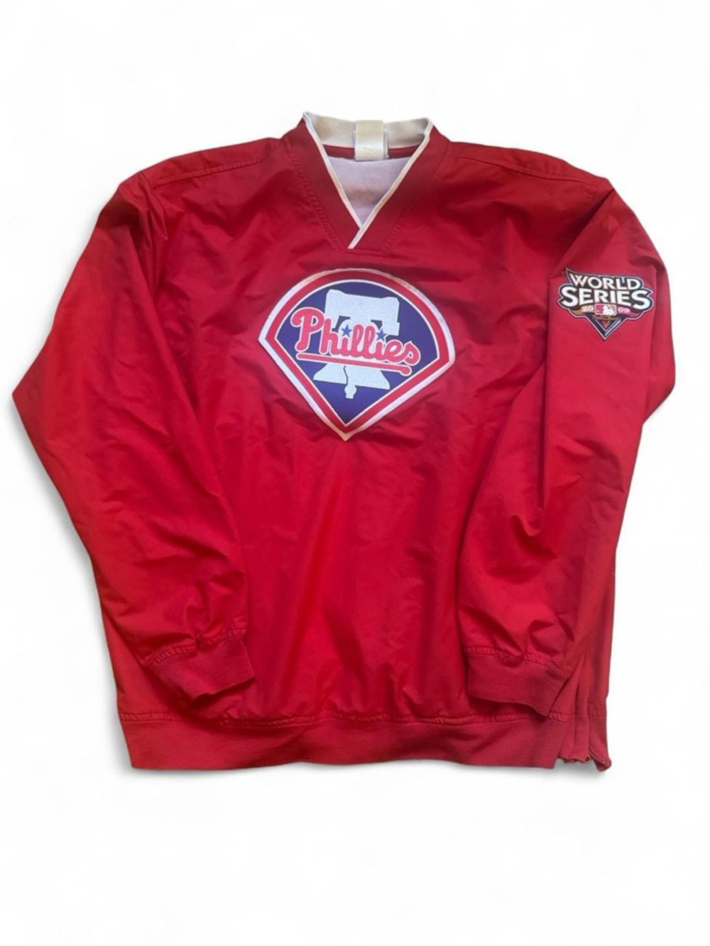 Majestic Red and Blue Team Logo Mesh Jersey
